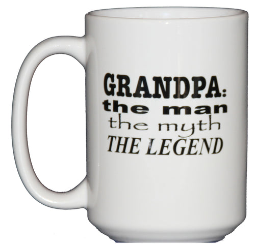 Grandpa: Man, Myth, Legend Coffee Mug - Fathers Day Gift Funny Coffee Mug