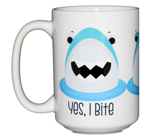 Shark Coffee Mug - Yes I Bite - 15oz Size