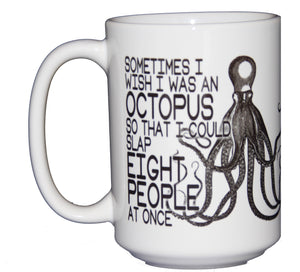 Slapping Octopus - 8 Hands Coffee Mug - Larger 15oz Size