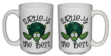 SECOND STRING of Turtley the Best - Funny Silly Turtle Reptile Puns Coffee Mug - Larger 15oz Size
