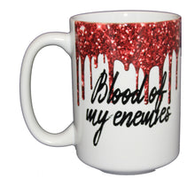 Blood of My Enemies - Funny Glitter Drips Coffee Mug - Halloween  - Larger 15oz Size