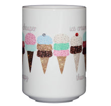 Ice Cream is Cheaper than Therapy - Cute Coffee Mug for Therapist Psychologist Psychiatrist - 15oz Size