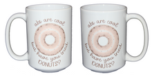 Donuts Better Than Abs - Funny Sparkle Coffee Mug Gift - Larger 15oz Size