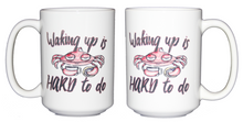 Waking Up is Hard to Do - Funny Crab Humor Coffee Mug - Larger 15oz Size