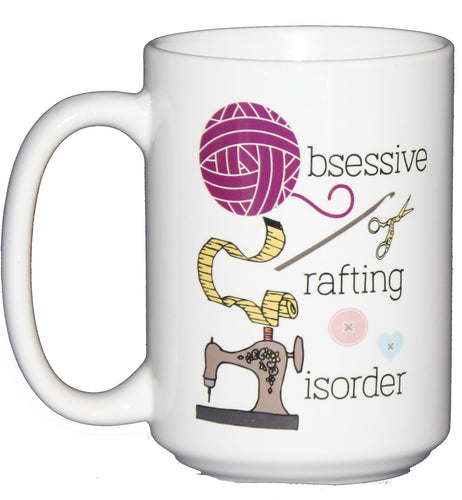 SECOND STRING OCD Obsessive Crafting Disorder - Funny Coffee Mug for Crafters