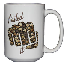Nailed It - Inspirational Fist Bump Coffee Mug - Good Job - You Did It - Larger 15oz Size