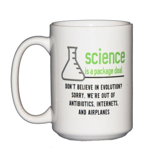 Science is a Package Deal - Snarky Coffee Mug for Enthusiasts of Facts