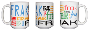 FRAK - Pattern Coffee Mug - Geek Pop Culture Gift - Larger 15oz Size