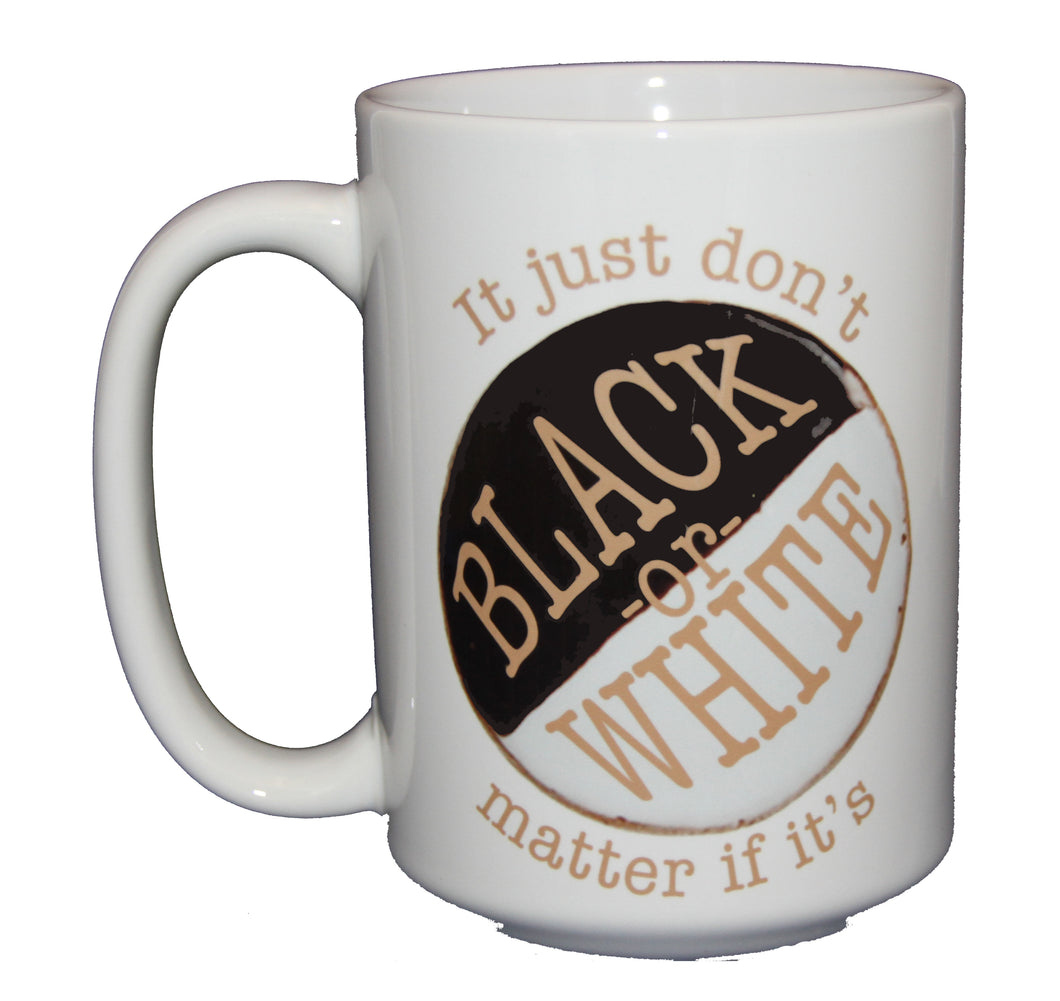 It Don't Matter If It's Black or White - Funny Pop Culture Cookie Coffee Mug - Bald Eagle - Larger 15oz Size
