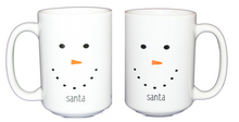 Santa Snowman Milk Mug - Cute Christmas Coffee Cocoa Hostess Gift  - Larger 15oz Size