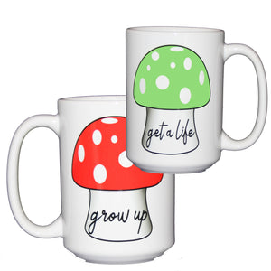 Grow Up - Get a Life Mug - Gift for Video Game Geeks - Larger 15oz Size