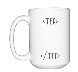 Begin Tea End Tea Mug HTML for Web Developers