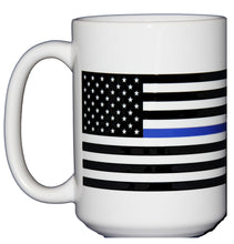 Back the Blue - Coffee Mug Gift for Police Officer - Thin Blue Line - Larger 15oz Size