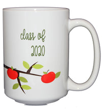SECOND STRING Graduation Owl on a Branch with Apples - Class of 2020 - 15oz Coffee Mug - Let Your Dreams Take Flight